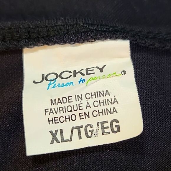 Jockey Solid Black Midi-Dress with Cap Sleeves & Pintuck at Shoulders, Size XL - Picture 7 of 8